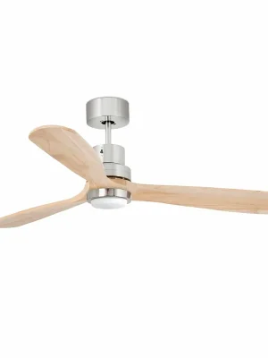 Zlevněný LANTAU L LED, nikl/borovice, stropní ventilátor s DC motorem - FARO