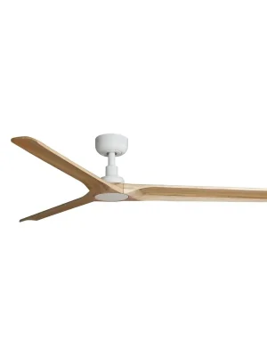 Zlevněný HEYWOOD L stropní ventilátor, bílá/světlé dřevo s DC motorem - FARO