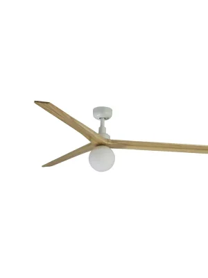 Akce UKONČENA VÝROBA KLIM L stropní ventilátor, bílá/světlý dub DC E27 - FARO