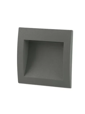 Nízká Cena SEDNA SQ 90 zapuštěné svítidlo do zdi, tmavě šedá - FARO