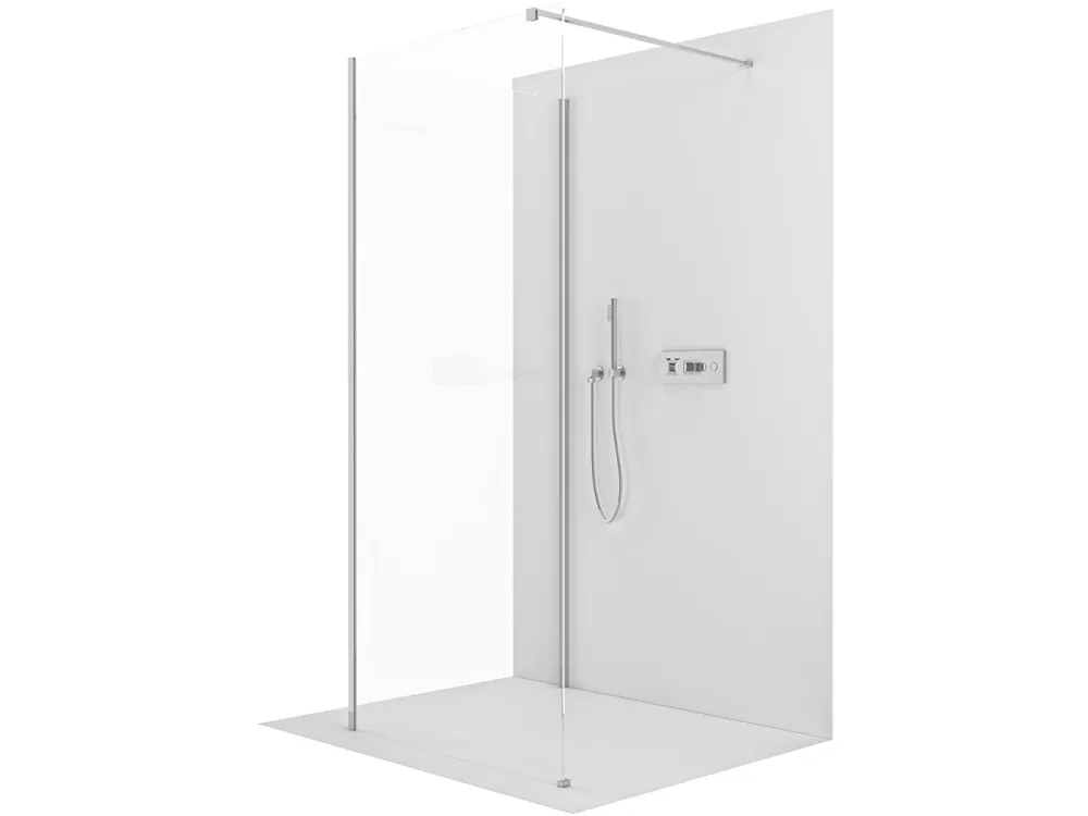 Akce CERANO - Sprchová zástěna Walk-in Onyx Corner Cube L/P - 8 mm - hranatá vzpěra - chrom, transparentní sklo - 70x30x200 cm