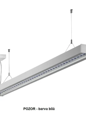 Závěsné svítidlo ZULI mřížka matná LED MODUL 45W 1415x125x50mm 4000K bílé - HALLA Poslední Šance