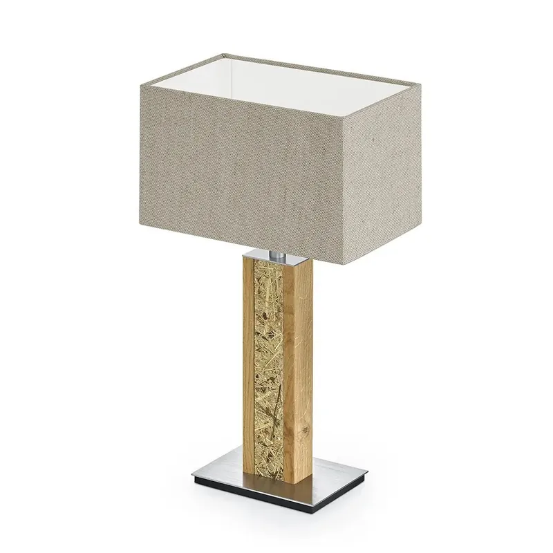 Akce Stolní lampa Karl H Quadra 41 juta / dřevo / seno E27 max.60W - HERZBLUT