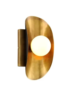 Akční Cena Nástěnné svítidlo HOPPER mosaz/sklo mosaz/opál G9 1x20W - HUDSON VALLEY (Corbettt)