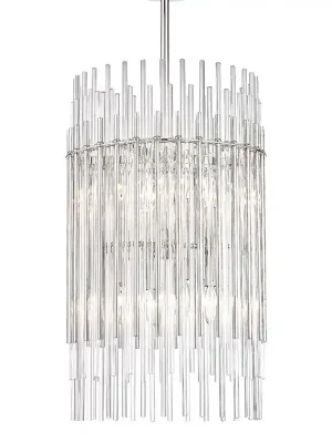 Závěsné svítidlo WALLIS ocel/sklo nikl/čirá E14 8x40W - HUDSON VALLEY Top Prodej