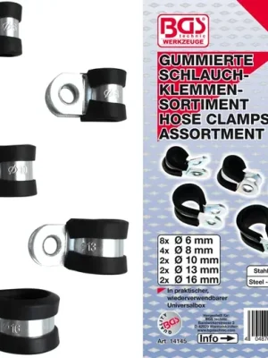 BGS Příchytky hadicové pr. 6-16 mm, sada 18 dílů Oblíbený