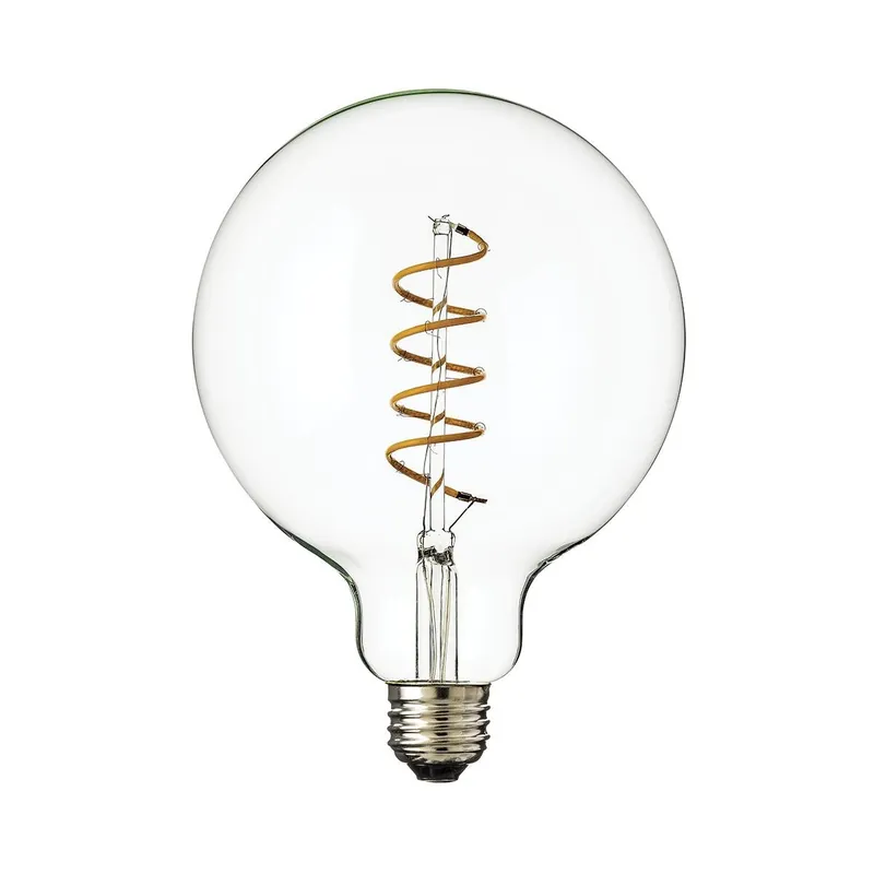 LED žárovka G125 6W E27 230V čirá stmívatelná SPIRAL FILAMENT stmívatelná 4ks - HUDSON VALLEY Omezená Nabídka