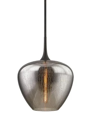 Závěsné svítidlo WEST END kov/sklo bronz/kouřová E27 1x13W - HUDSON VALLEY (Troy) Poslední Šance