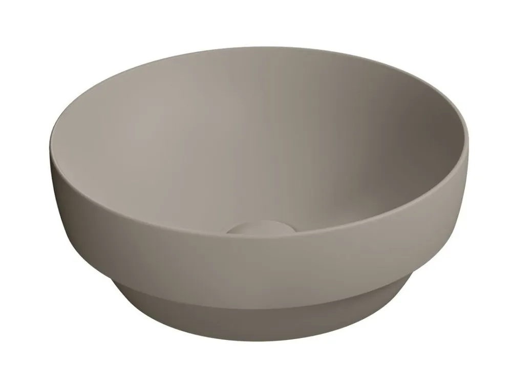 Dokud Zásoby Vydrží Sapho PURA keramické umyvadlo na desku, průměr 40cm, tortora mat 884605