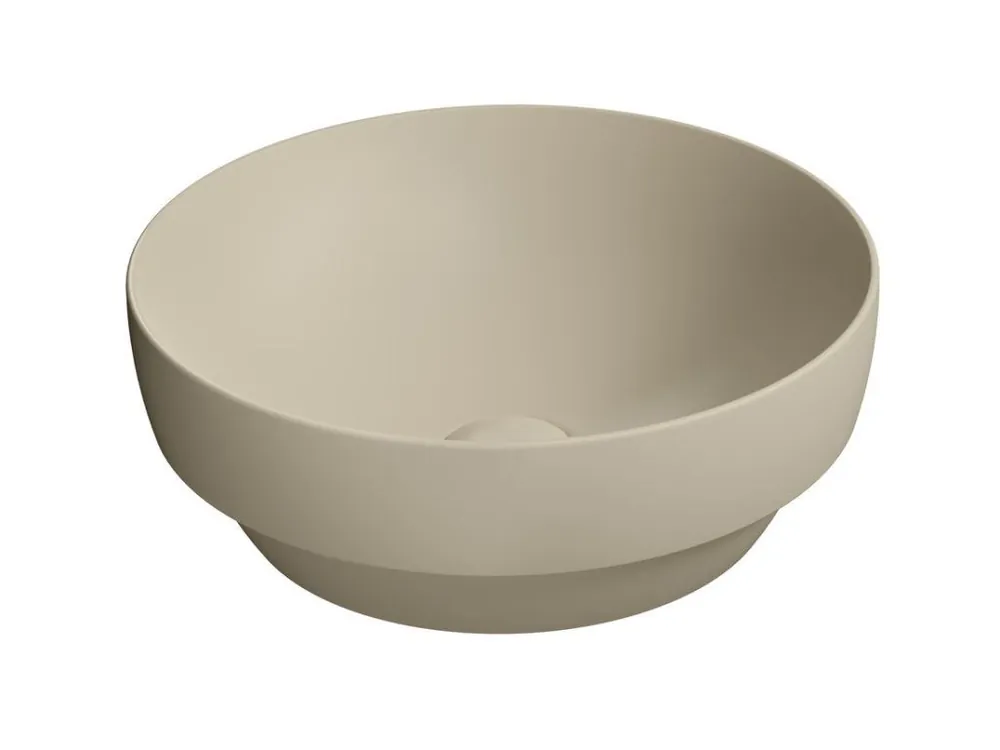 Výprodej Sapho PURA keramické umyvadlo na desku, průměr 40cm, creta mat 884608