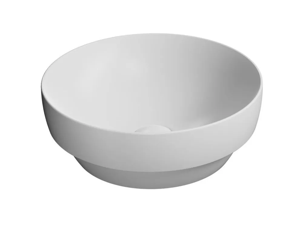 Sapho PURA keramické umyvadlo na desku, průměr 40cm, bílá mat 884609 Originální