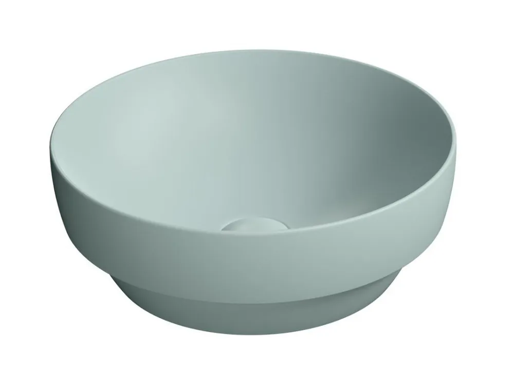 Sapho PURA keramické umyvadlo na desku, průměr 40cm, ghiaccio mat 884615 Bezpečná Platba