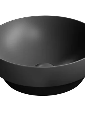 Nová Kolekce Sapho PURA keramické umyvadlo na desku, průměr 40cm, černá mat 884626