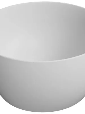 Sapho PURA keramické umyvadlo na desku vysoké, průměr 42cm, bílá mat 885209 Omezená Nabídka