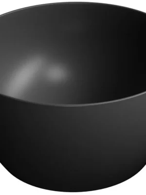 Sapho PURA keramické umyvadlo na desku vysoké, průměr 42cm, černá mat 885226 Nízká Cena