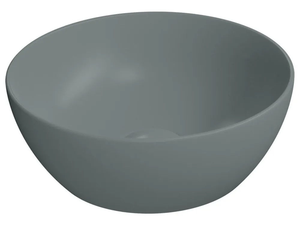 Sapho PURA keramické umývátko na desku, průměr 32cm, agave mat 885404 Cenově Výhodný