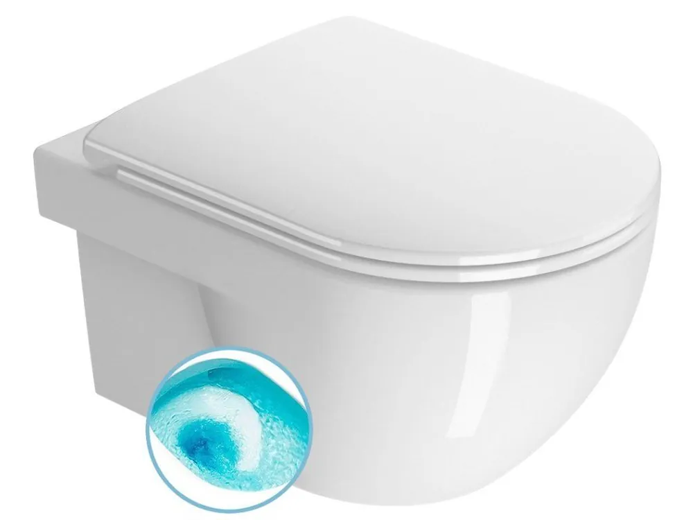 Časově Omezené Sapho TONO závěsná WC mísa, Swirlflush, 35x52cm, bílá ExtraGlaze 911511