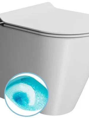 Originální Sapho KUBE X WC mísa stojící, Swirlflush, 36x55cm, spodní/zadní odpad, bílá dual-mat 941009