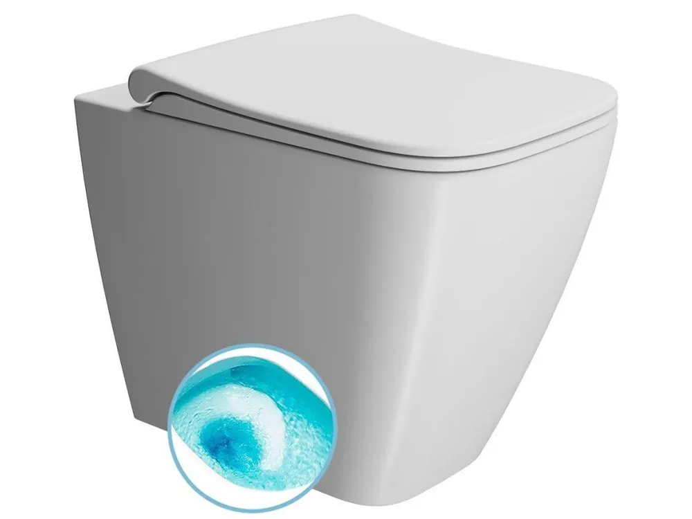 Poslední Šance Sapho NUBES WC mísa stojící, Swirlflush, 35x52cm, spodní/zadní odpad, bílá dual-mat 961009