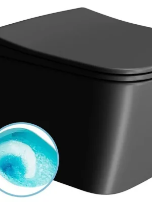 Sapho NUBES závěsná WC mísa, Swirlflush, 35x55cm, černá dual-mat 961526 Vrácení Zdarma