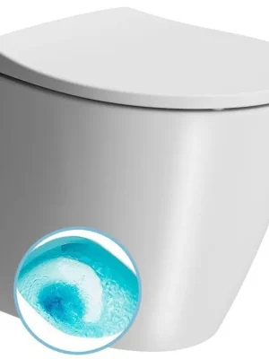 Sapho MODO WC mísa stojící, Swirlflush, 37x52cm, spodní/zadní odpad, bílá dual-mat 981009 Oblíbený