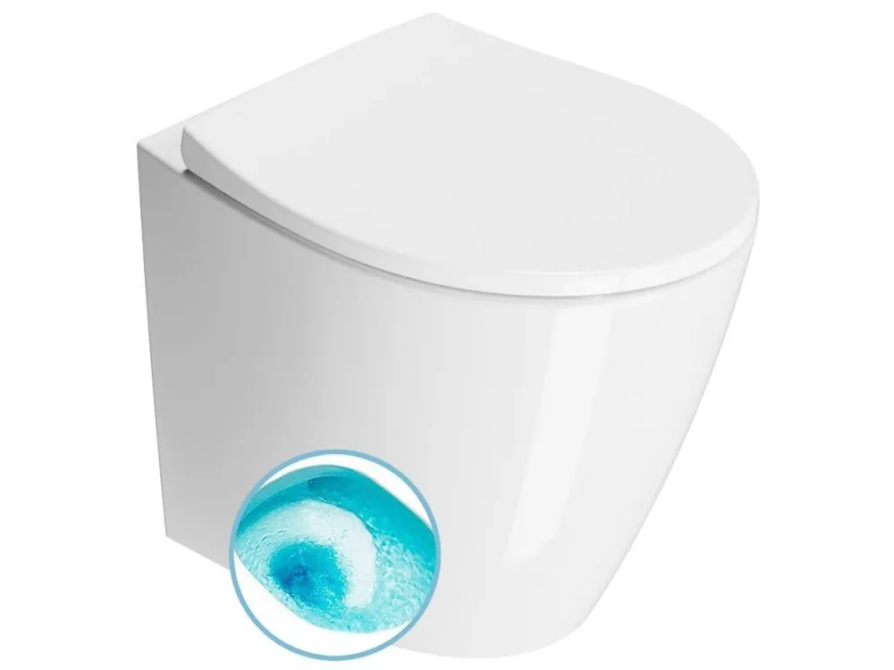 Sapho MODO WC mísa stojící, Swirlflush, 37x52cm, spodní/zadní odpad, bílá ExtraGlaze 981011 Akční Cena