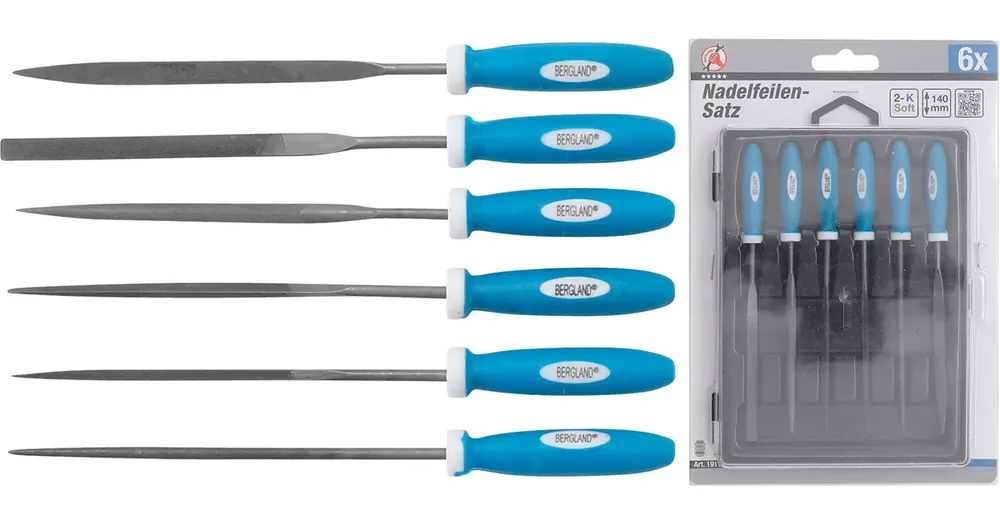 Akce BGS Pilníky jehlové, 140 mm, 6 dílná sada