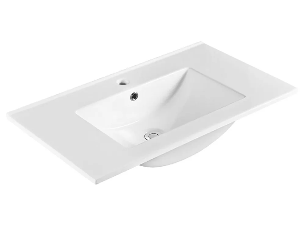 Zlevněný Sapho SLIM keramické umyvadlo, nábytkové, 80x46,5cm, bílá 1601-80