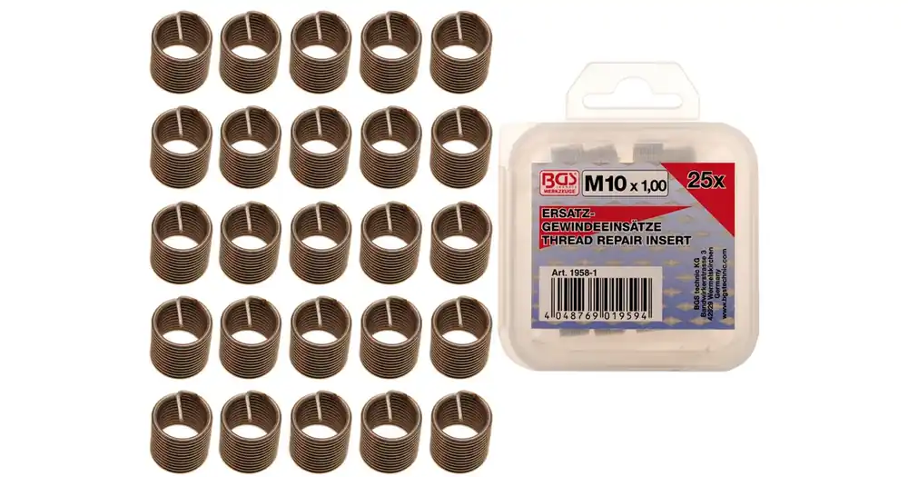 Akce BGS Závitová vložka náhradní M10-1, sada 25 ks