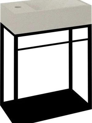 Sapho CREST konzole s policí, 39, 5x45x21, 7cm, černá mat AR402 Nová Kolekce