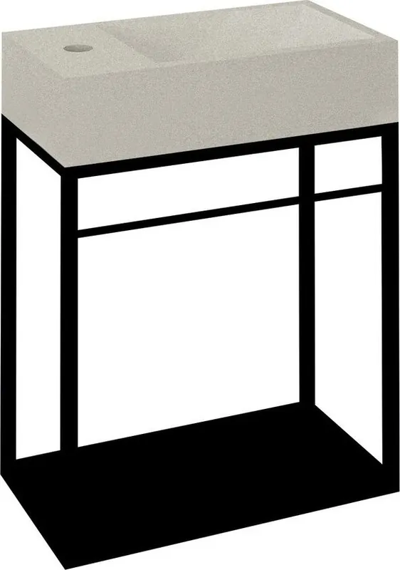 Sapho CREST konzole s policí, 39, 5x45x21, 7cm, černá mat AR402 Nová Kolekce