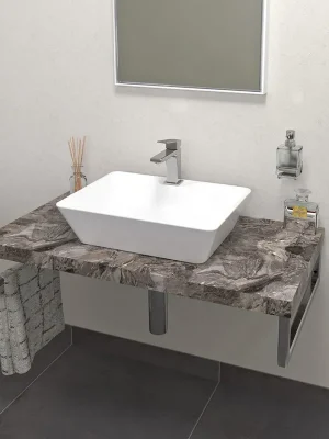 Rychlé Dodání Sapho AVICE deska 110x50cm, šedý kámen AV1110