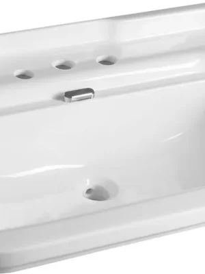 Zlevněný Kerasan WALDORF keramické umyvadlo 80x55cm, 3 otvory, bílá 4141K1-3