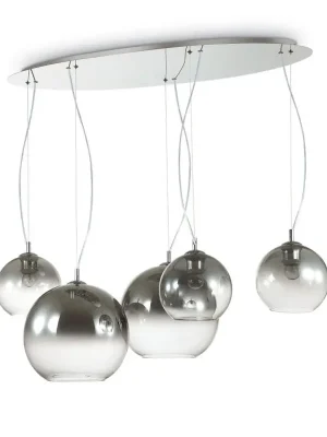 Závěsný lustr Ideal Lux Discovery Fade SP5 138305 šedý 107cm   - IDEALLUX Časově Omezené