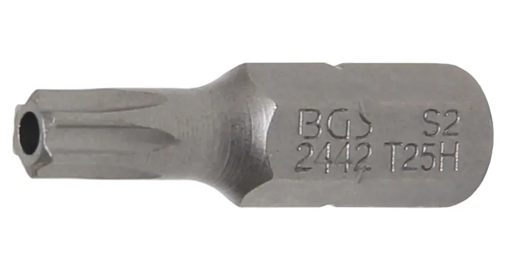 Zlevněný BGS Bit, pohon vnější šestihran 6,3 mm (1/4"), T-profil (pro Torx) s otvoremT25