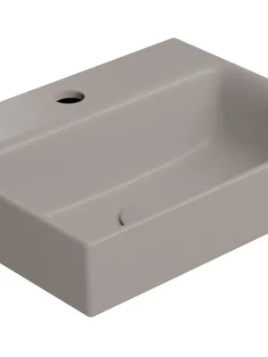 Akce Sapho NUBES keramické umývátko 40x32cm, broušená spodní hrana, tortora mat 96849105