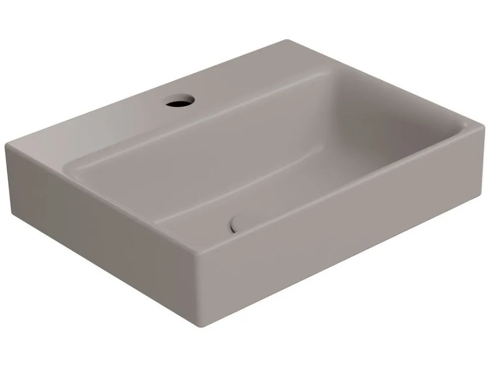 Akce Sapho NUBES keramické umývátko 40x32cm, broušená spodní hrana, tortora mat 96849105