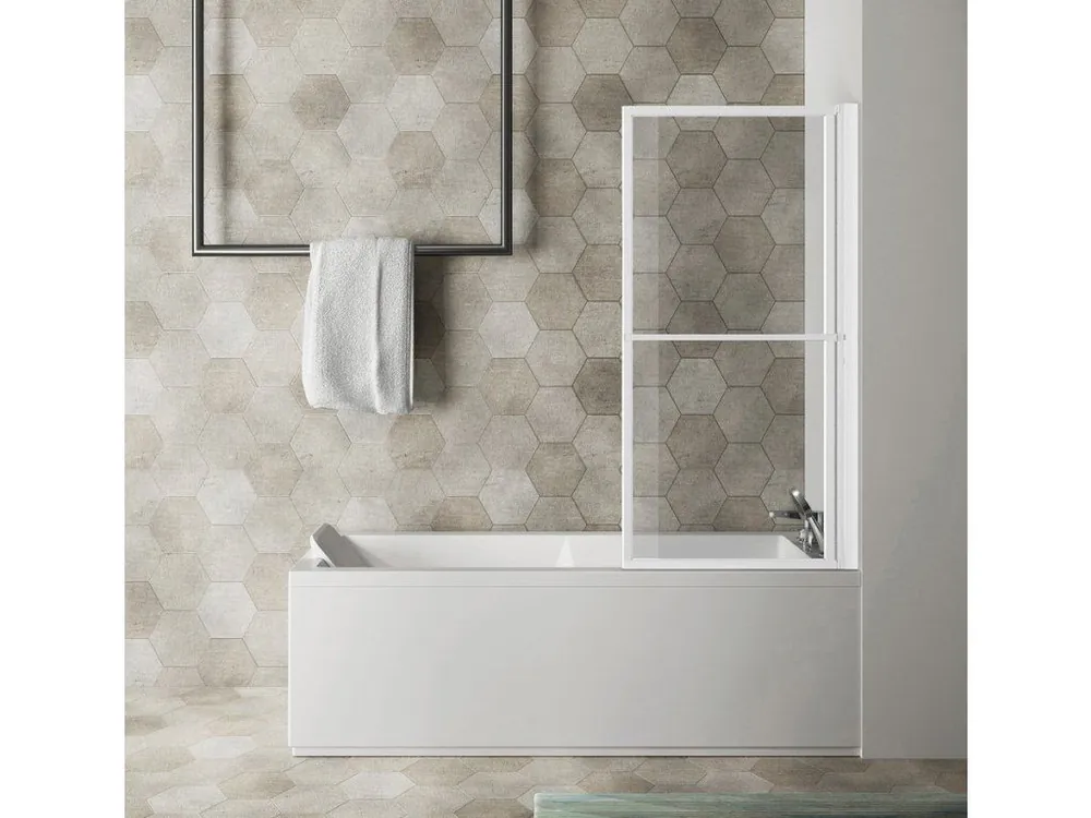 Polysan KAGERA vanová zástěna s pneumatickým zdvihem, š. 710mm, bílá mat, čiré sklo 30336W Expresní Doručení