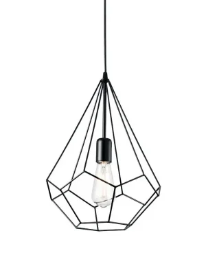 Zlevněný Závěsné svítidlo Ideal Lux Ampolla-3 SP1 nero 148175 černé 30cm - IDEALLUX