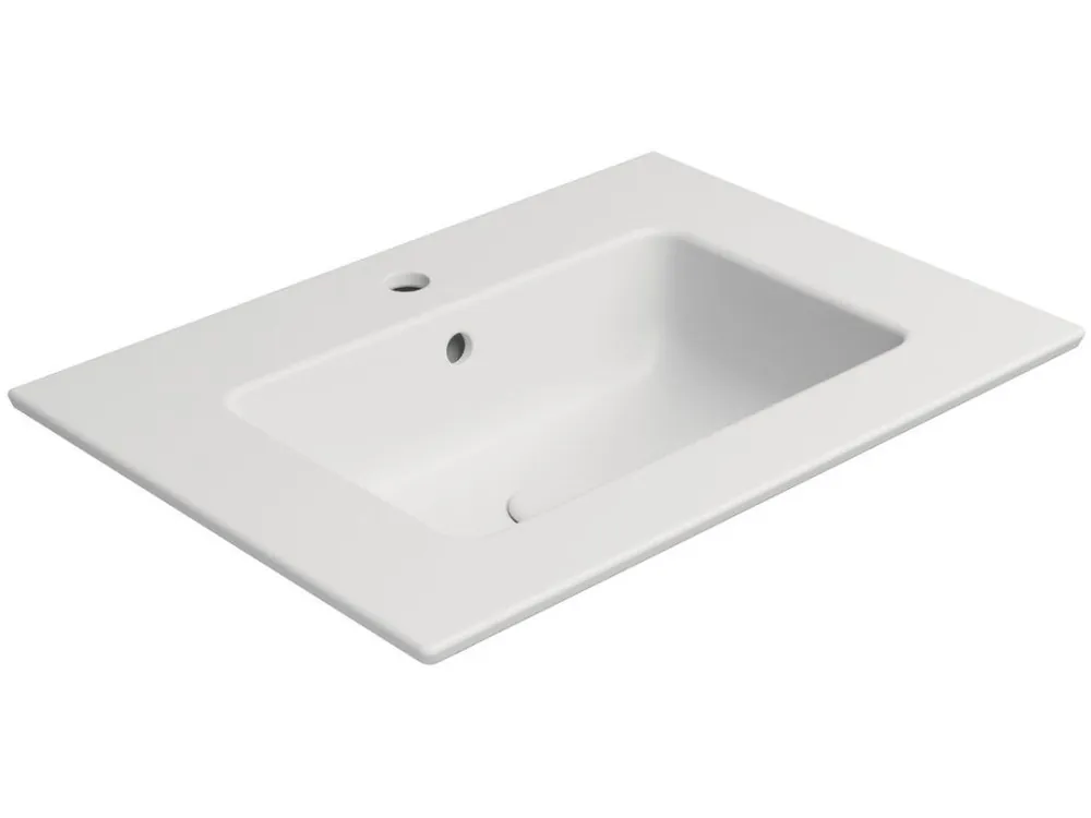 Značkový Sapho PURA keramické umyvadlo Slim 62x46cm, bílá mat 8884109