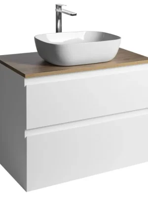 Akce Aqualine ALTAIR skříňka s deskou 78,5 cm, bílá/dub emporio AI280-02