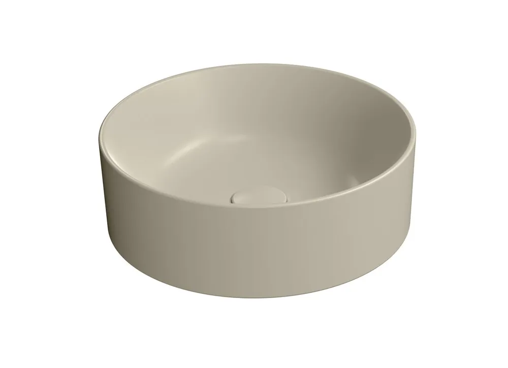 Zlevněný GSI KUBE X keramické umyvadlo na desku, průměr 40cm, creta mat 942608