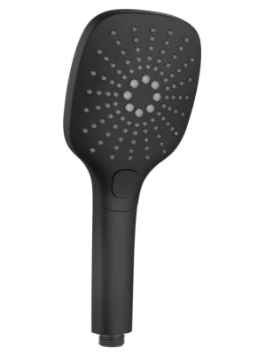 Autentický Sapho Ruční masážní sprcha s tlačítkem, 3 režimy sprchování, silikon trysky, 109x109mm, ABS/černá mat 1204-52B