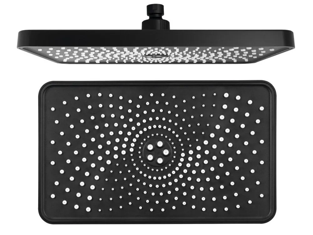 Sapho Hlavová sprcha, 300x180mm, silikon trysky, ABS/černá mat SK851B Speciální Cena