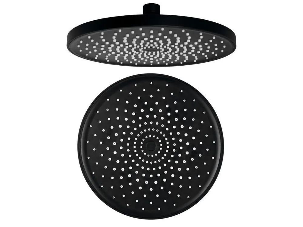 Must-Have Sapho Hlavová sprcha, průměr 220mm, silikon trysky, ABS/černá mat SK852B