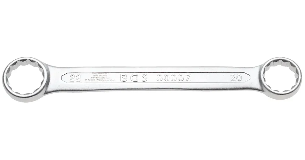 Značkový BGS Klíč očkový oboustranný, velmi plochý, 20x22 mm
