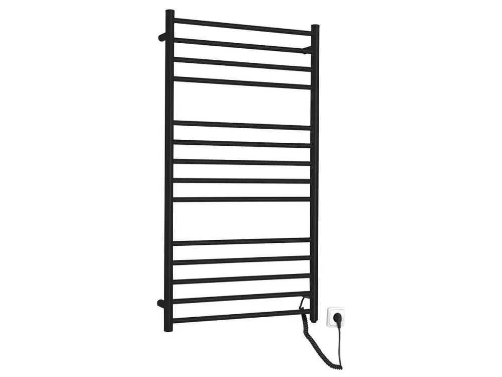 Sapho REDONDO elektrický sušák ručníků, kulatý, 630x1160 mm, 130 W, černá ER230BV Nízká Cena