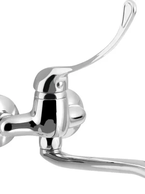 Akční Cena Aqualine AQUALINE 35 nástěnná baterie, rozteč 100mm, lékařská páka, ramínko ploché zvýšené, 220mm, chrom 52044