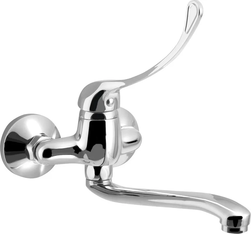 Akční Cena Aqualine AQUALINE 35 nástěnná baterie, rozteč 100mm, lékařská páka, ramínko ploché zvýšené, 220mm, chrom 52044