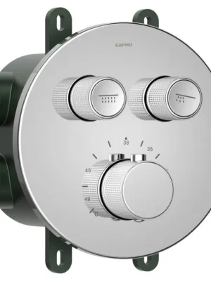 Akce Sapho SMART SELECT podomítková sprchová termostatická baterie, box, 2 výstupy, chrom RP032